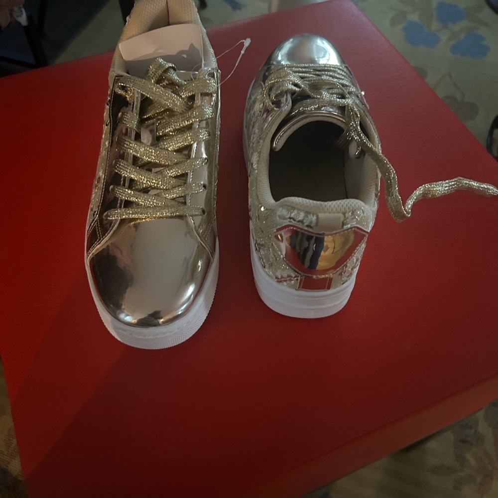 Shiny Gold Sneakers